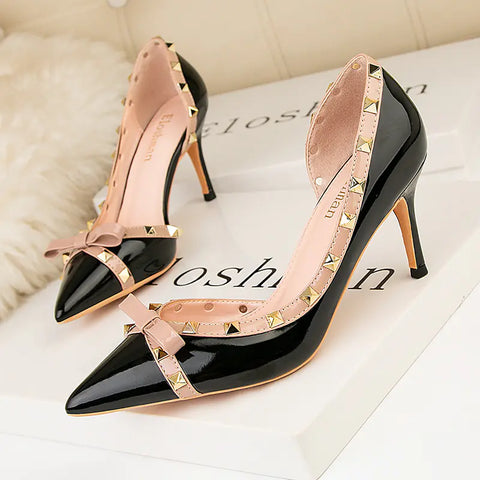 Stylish High Heel Women’s Shoes with Studded Details