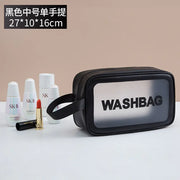 Large Capacity Waterproof PU Makeup Bag with Handle