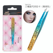 Professional Double-Sided Stainless Steel Tweezers - Precision Beauty Tool
