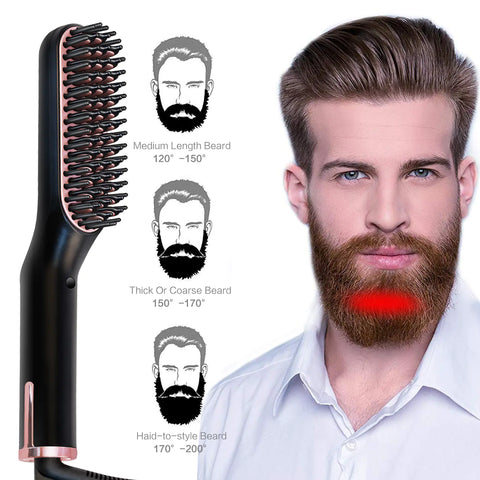 Professional Grooming Set - Straightening Brush and Beard Comb